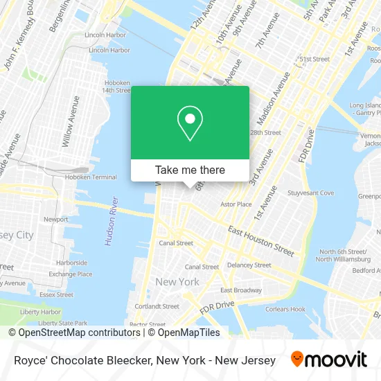 Royce' Chocolate Bleecker map