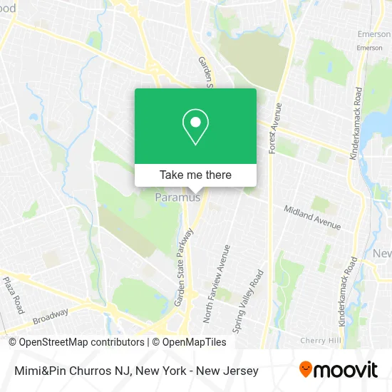 Mimi&Pin Churros NJ map