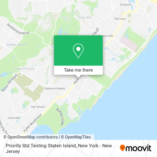 Priority Std Testing Staten Island map