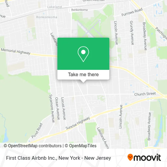 First Class Airbnb Inc. map