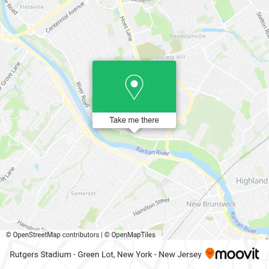Rutgers Stadium - Green Lot map