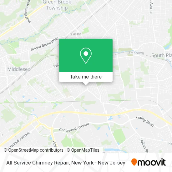All Service Chimney Repair map