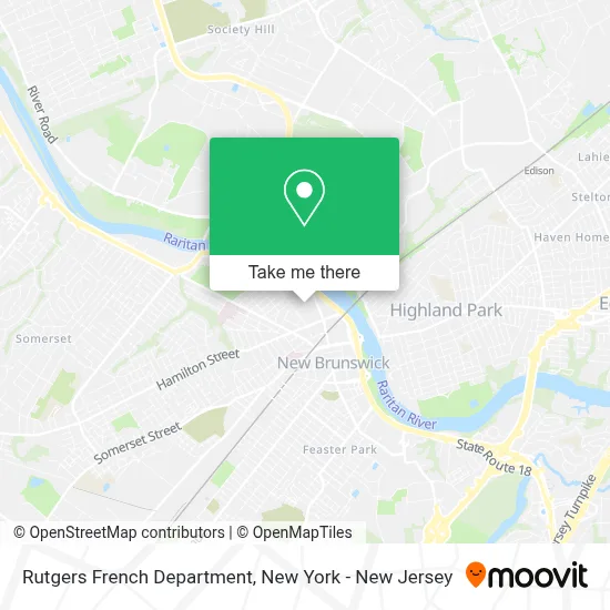 Rutgers French Department map