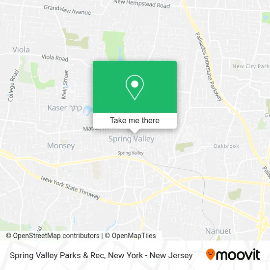 Spring Valley Parks & Rec map