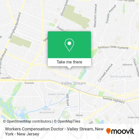 Workers Compensation Doctor - Valley Stream map