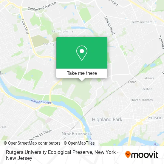 Rutgers University Ecological Preserve map