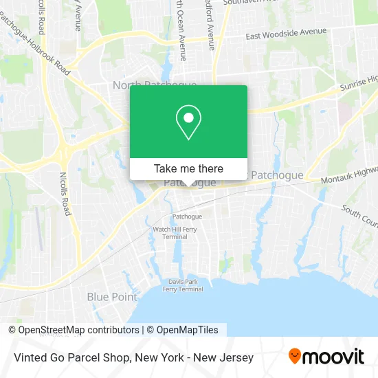 Vinted Go Parcel Shop map