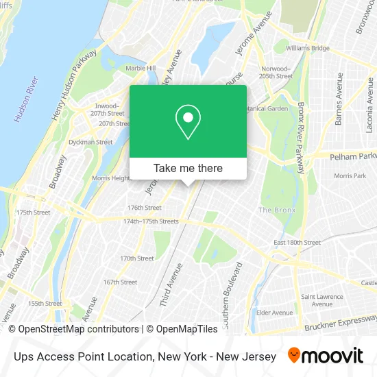 Ups Access Point Location map