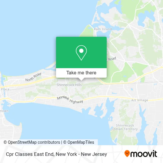 Cpr Classes East End map