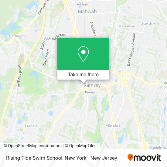 Rising Tide Swim School map