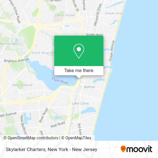 Skylarker Charters map