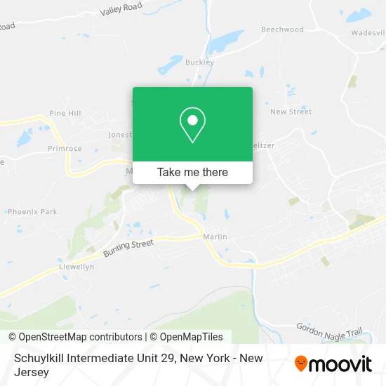 Schuylkill Intermediate Unit 29 map