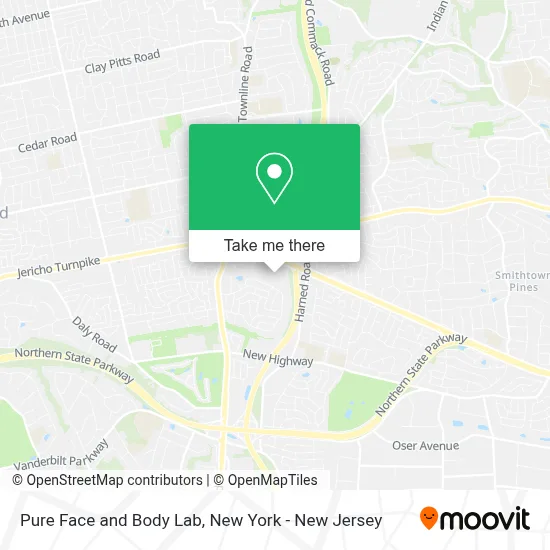 Pure Face and Body Lab map