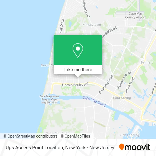 Ups Access Point Location map