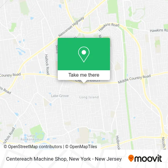 Centereach Machine Shop map