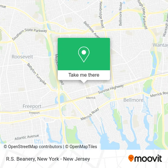 R.S. Beanery map