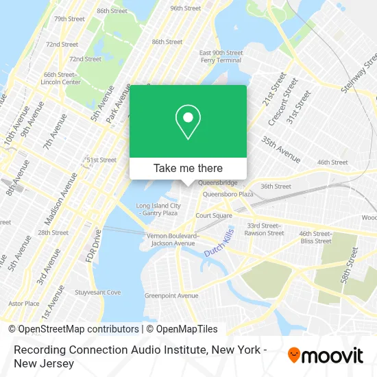 Recording Connection Audio Institute map