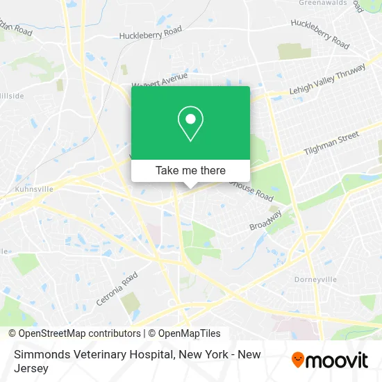 Simmonds Veterinary Hospital map