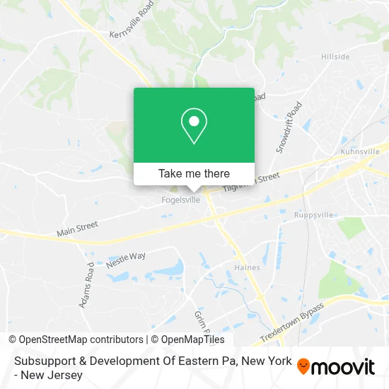 Subsupport & Development Of Eastern Pa map
