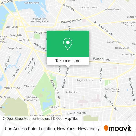 Ups Access Point Location map