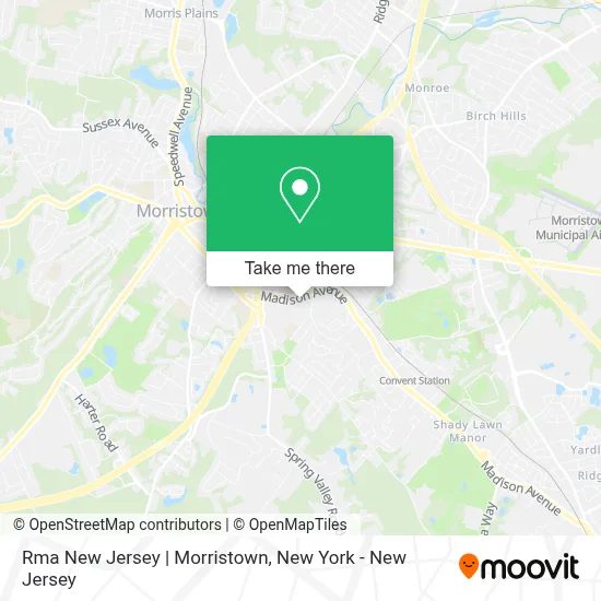 Rma New Jersey | Morristown map