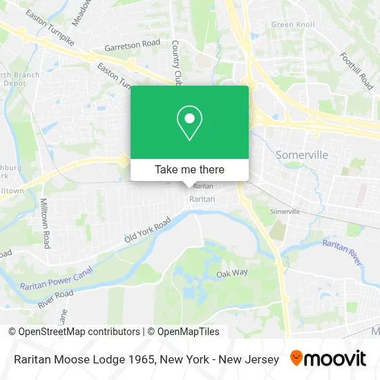 Raritan Moose Lodge 1965 map