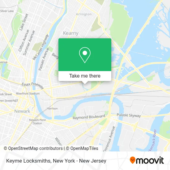 Keyme Locksmiths map