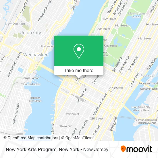 New York Arts Program map