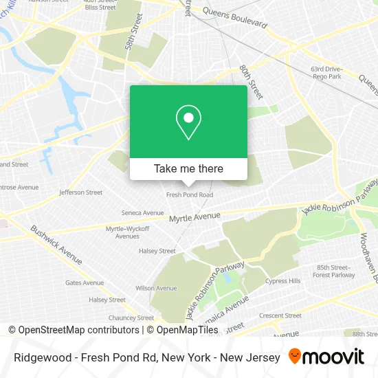 Ridgewood - Fresh Pond Rd map