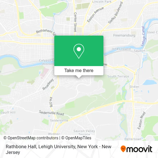 Rathbone Hall, Lehigh University map