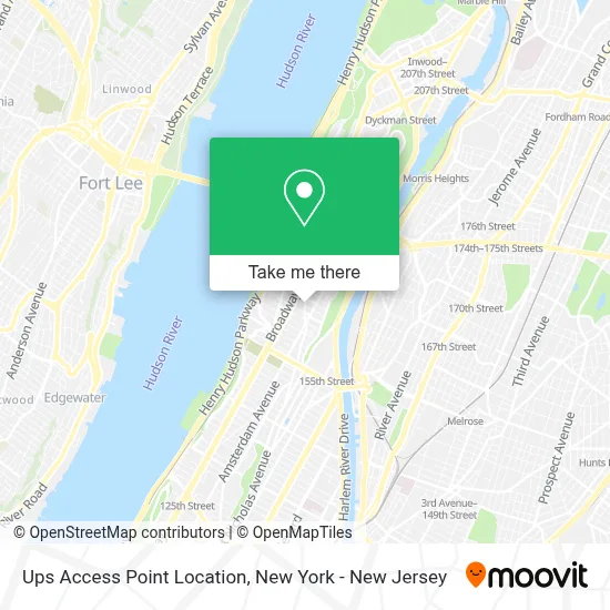 Ups Access Point Location map