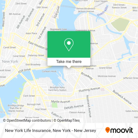 New York Life Insurance map