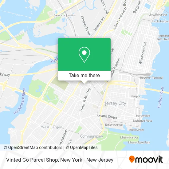 Vinted Go Parcel Shop map