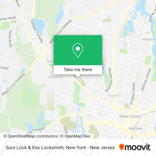 Sure Lock & Key Locksmith map