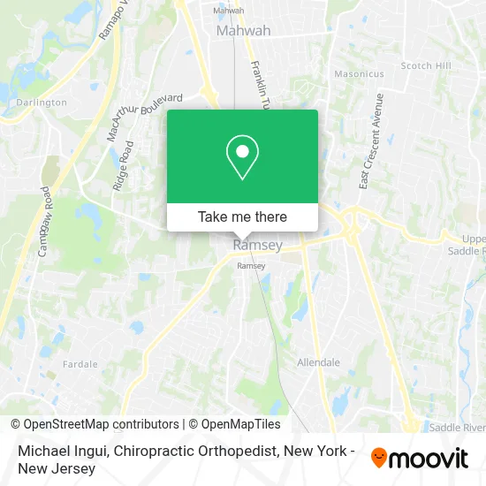 Michael Ingui, Chiropractic Orthopedist map