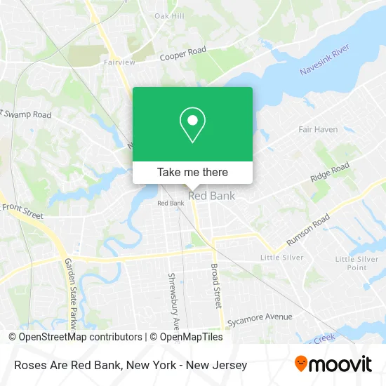 Roses Are Red Bank map