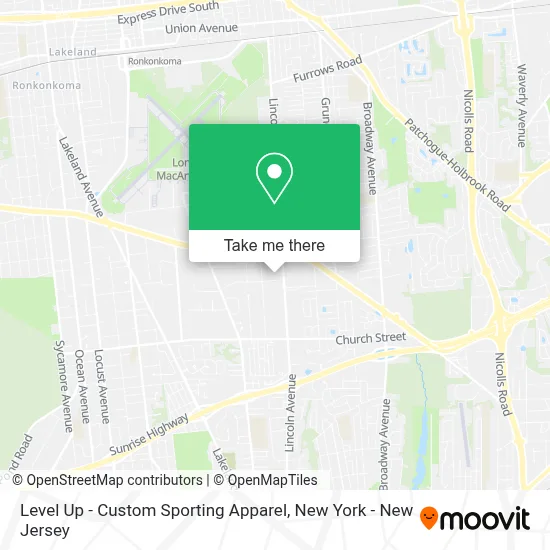 Level Up - Custom Sporting Apparel map