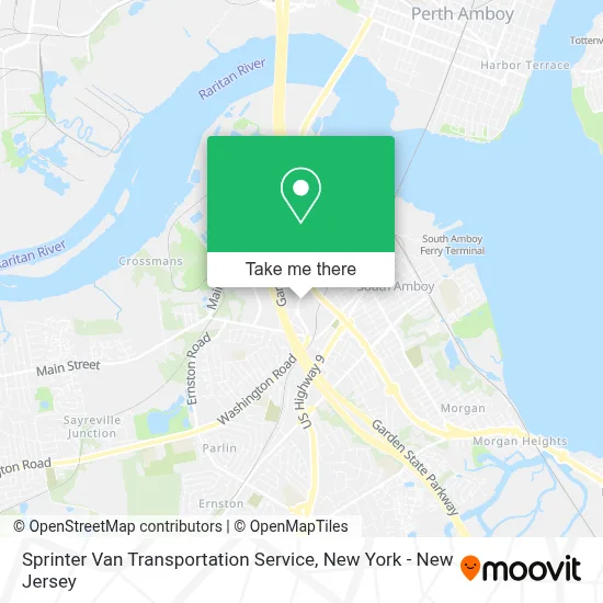 Sprinter Van Transportation Service map