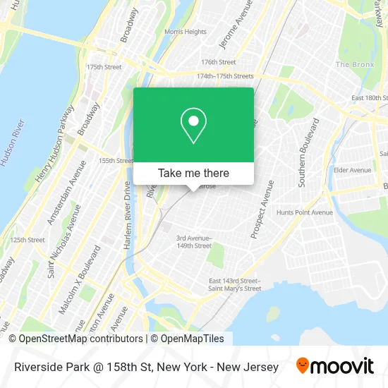 Riverside Park @ 158th St map