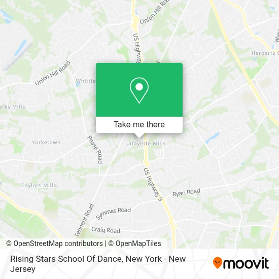 Rising Stars School Of Dance map