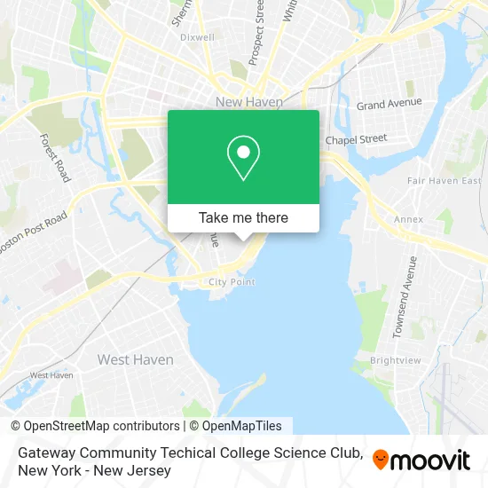 Gateway Community Techical College Science Club map
