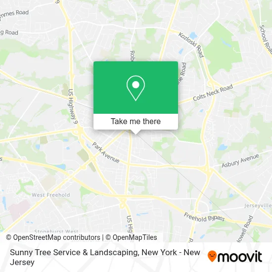 Sunny Tree Service & Landscaping map