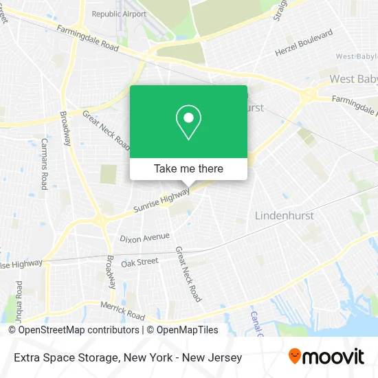 Extra Space Storage map