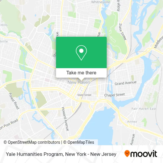 Yale Humanities Program map