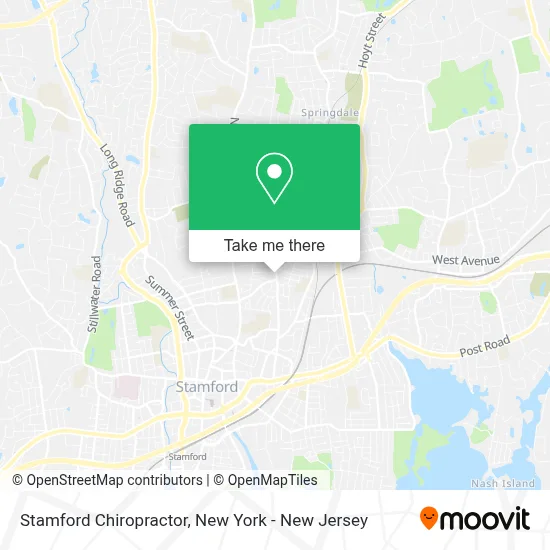 Stamford Chiropractor map