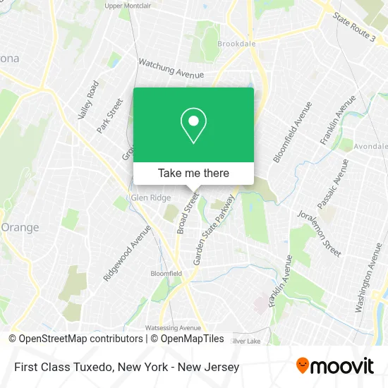 First Class Tuxedo map