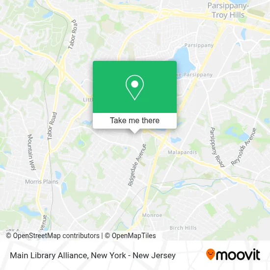 Main Library Alliance map