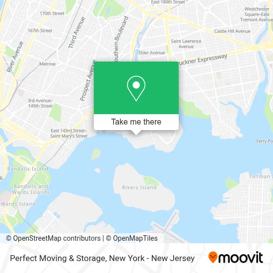 Perfect Moving & Storage map