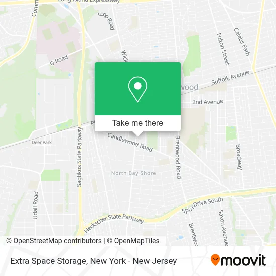 Extra Space Storage map