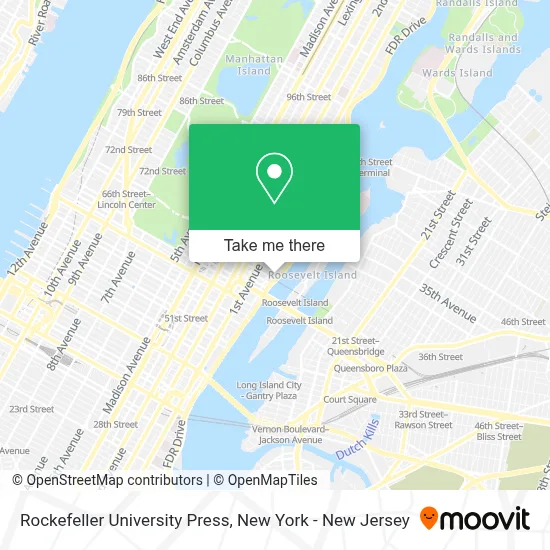 Rockefeller University Press map